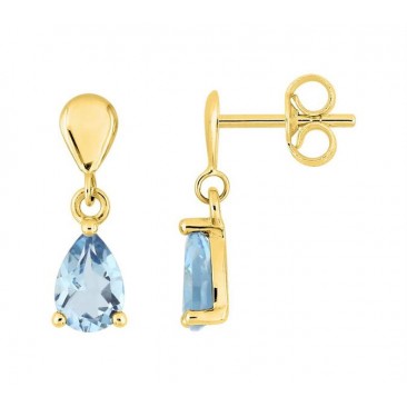 Boucles d'oreilles pendants or empierrées - 8397.2T
