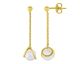 Boucles d'oreilles pendants argent doré perles Jourdan - AJF210133E