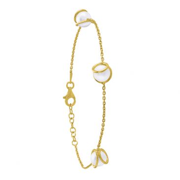 Bracelet argent doré perles Jourdan - AJF210135B