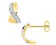Boucles d'oreilles boutons plaqué or - 135825.1