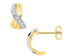 Boucles d'oreilles boutons plaqué or - 135825.1