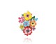 Pendentif argent & oxydes fleurs Una Storia - BQ121225