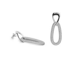 Boucles d'oreilles pendants argent & oxydes LINEARGENT - 19849.A