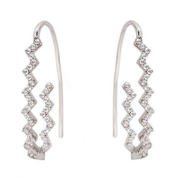 Boucles d'oreilles argent & oxydes de zirconium LINEARGENT - 20120-A