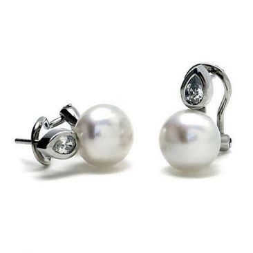 Boucles d'oreilles boutons argent perles & oxydes LINEARGENT - 9939-A