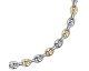 Collier acier bicolore grain de café