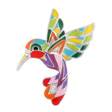 Pendentif colibri argent et oxydes Una Storia - BQ121228