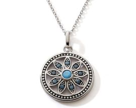 Collier argent turquoises - cJISI