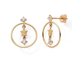 Boucles d'oreilles pendants or oxydes Stepec - nBBUOE