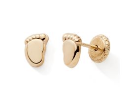 Boucles d'oreilles boutons pieds or Stepec - nBBUBBv
