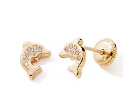 Boucles d'oreilles boutons or Stepec - BPTUTv