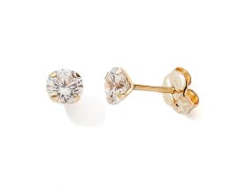 Boucles d'oreilles boutons or Stepec - UEEJ