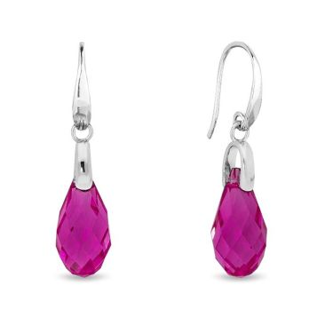 Boucles d'oreilles brisures argent et cristal Spark - A0571FF