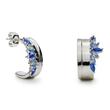 Boucles d'oreilles argent & oxydes zirconium LINEARGENT - 20078-A