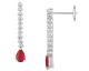 Boucles d'oreilles pendantes or diamant(s) & rubis - 2.6054.R1