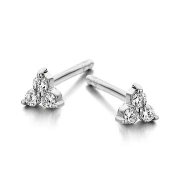 Boucles d'oreilles boutons diamant(s) or Stepec - 057084/A