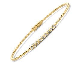 Bracelet rigide or & diamant(s) Stepec - 064398/A