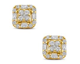 Boucles d'oreilles boutonsor & diamants Stepec - 068657/A