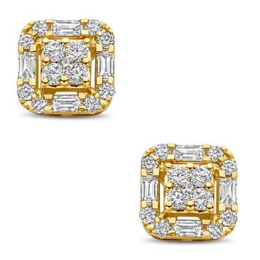 Boucles d'oreilles boutonsor & diamants Stepec - 068657/A