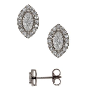 Boucles d'oreilles boutons or & diamants Stepec - 070052/A