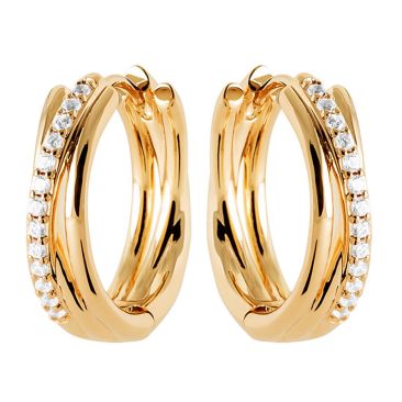 Boucles d'oreilles créoles plaqué or oxydes Stepec - IXXBJBP