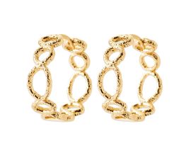 Boucles d'oreilles créoles plaqué or oxydes Stepec - IXXSEPP