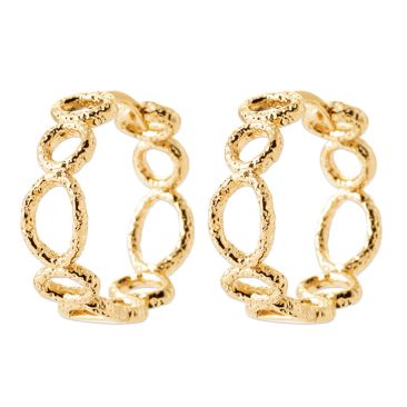 Boucles d'oreilles créoles plaqué or oxydes Stepec - IXXSEPP
