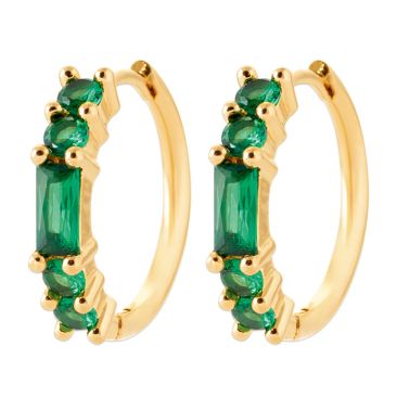 Boucles d'oreilles créoles plaqué or oxydes Stepec - IXSBJUP