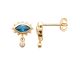 Boucles d'oreilles boutons plaqué or oxydes Stepec - IJPOJXOP 