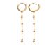 Boucles d'oreilles pendants plaqué or et oxydes - IXOBOBP