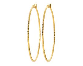 Boucles d'oreilles créoles plaqué or Stepec - IXBOEUP