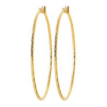 Boucles d'oreilles créoles plaqué or Stepec - IXBOEUP