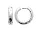 Boucles d'oreilles créoles argent oxydes Stepec - BXUXTBP