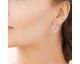 Boucles d'oreilles créoles argent et oxydes Stepec - BXUJTBP
