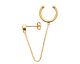Boucle d'oreille bouton plaqué or oxyde - IJPPOPBP
