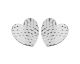 Boucles d'oreilles boutons coeurs argent Stepec - SJPPSPPP