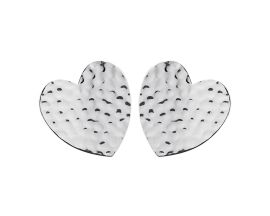 Boucles d'oreilles boutons coeurs argent Stepec - SJPPSPPP
