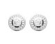 Boucles d'oreilles boutons argent et oxydes Stepec - BUXBUBP