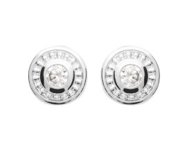 Boucles d'oreilles boutons argent et oxydes Stepec - BUXBUBP
