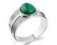 Bague argent empierré Malachite Stepec - BITXPUP