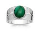 Bague argent empierré Malachite Stepec - BITXPUP