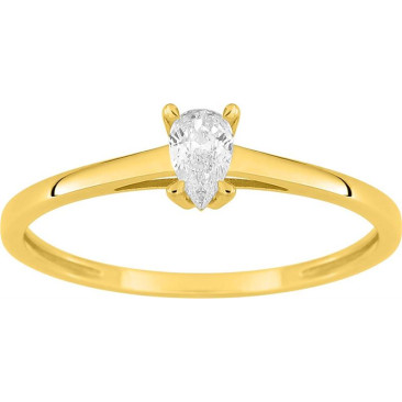 Bague solitaire or & diamant synthétique Stepec - 9KLGD117Y