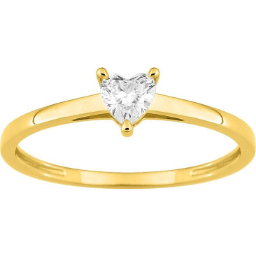 Bague solitaire coeur or & diamant synthétique Diamanti - 9KLGD120Y