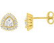 Boucles d'oreilles boutons diamants synthétiques or Stepec - 9KLGD134Y