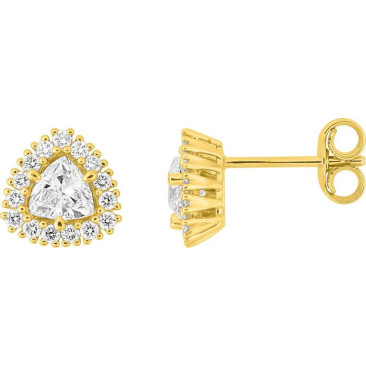 Boucles d'oreilles boutons diamants synthétiques or Stepec - 9KLGD134Y