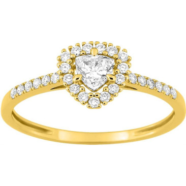 Bague or & diamants synthétiques Stepec - 9KLGD138Y
