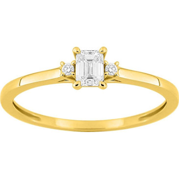 Bague solitaire or & diamants synthétiques Stepec - 9KLGD143Y