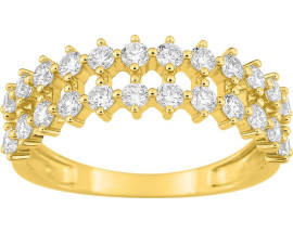 Bague or & diamants synthétiques Stepec - 9KLGD157Y
