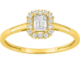 Bague or & diamants synthétiques Stepec - 9KLGD159Y