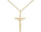 Collier croix acier doré Phebus - 75-0315